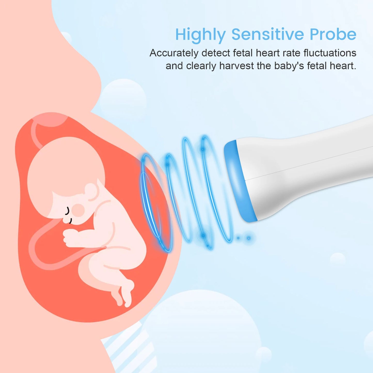 "Bebe" Moniteur Cardiaque Fœtal Doppler 3 MHz.