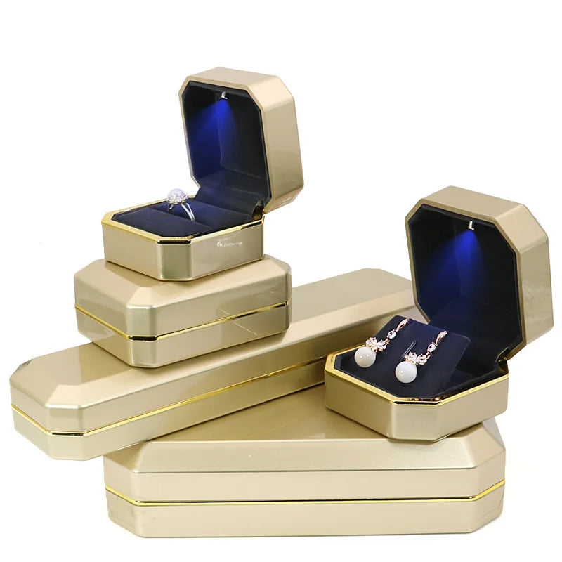 Lacquer Piano Finish Jewelry Box with LED Light..