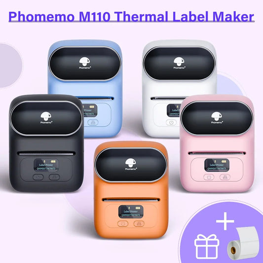 Imprimante d'étiquettes portable Phomemo-Mini, auto-adhésive, thermique.