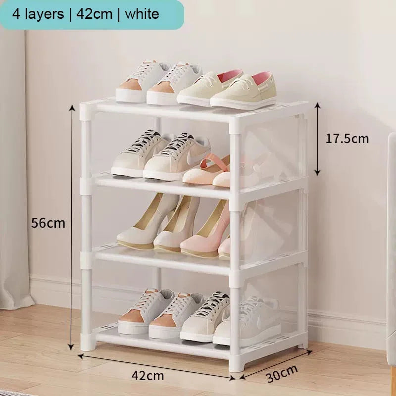 Étagère à chaussures multicouche, anti-poussière et de grande capacité.